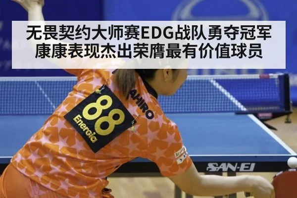 无畏契约大师赛EDG战队勇夺冠军康康表现杰出荣膺最有价值球员